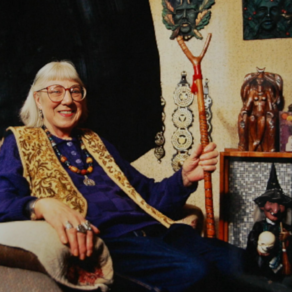 Doreen-sat-in-living-room-with-stang-and-goddess-statue