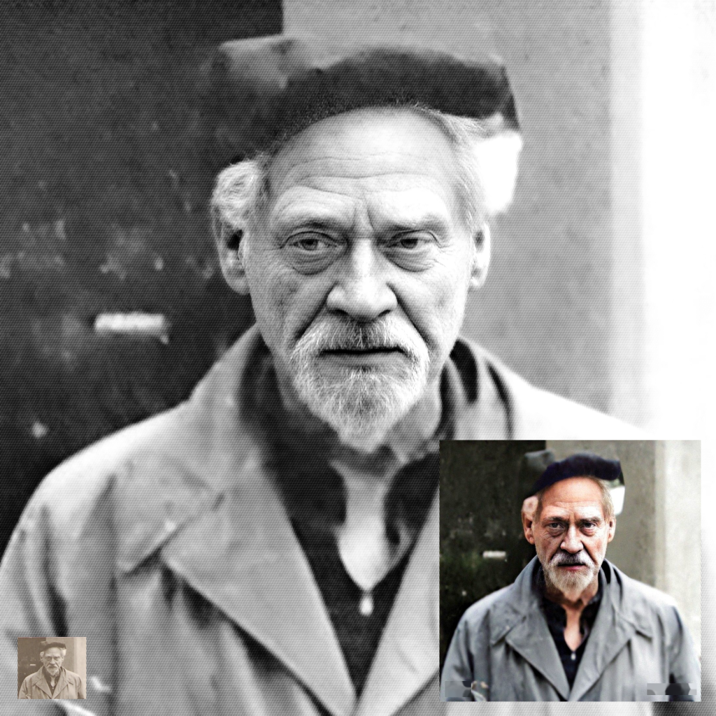 Gerald Gardner compilation of original image and enhanced versions